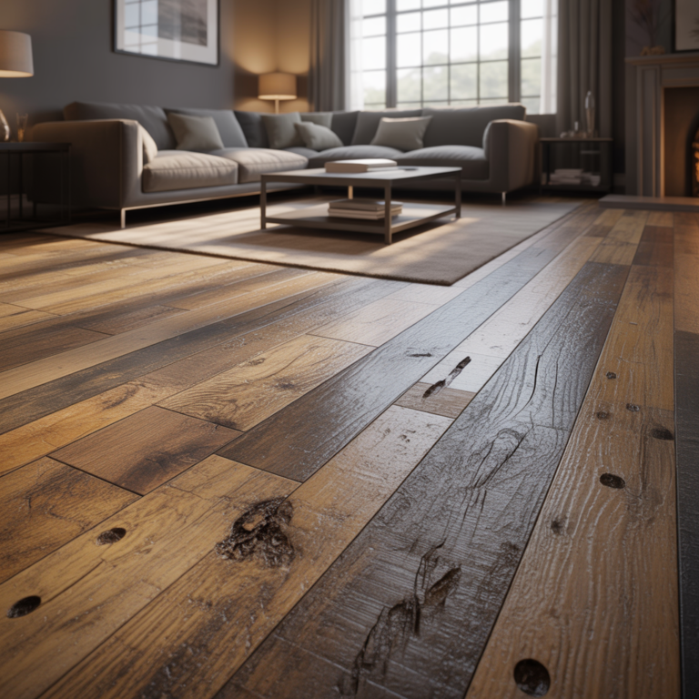 Reclaimed Wood Flooring living room