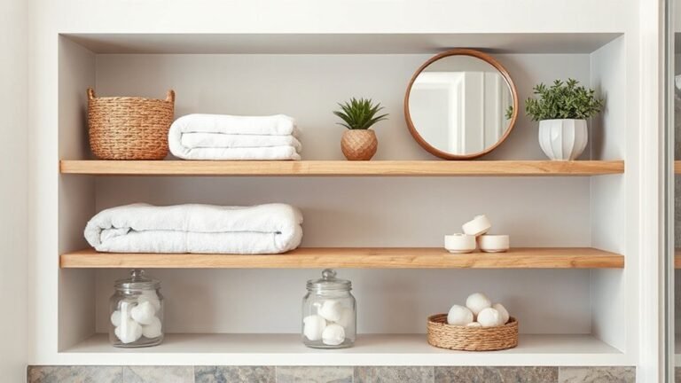 bathroom shelf styling tips