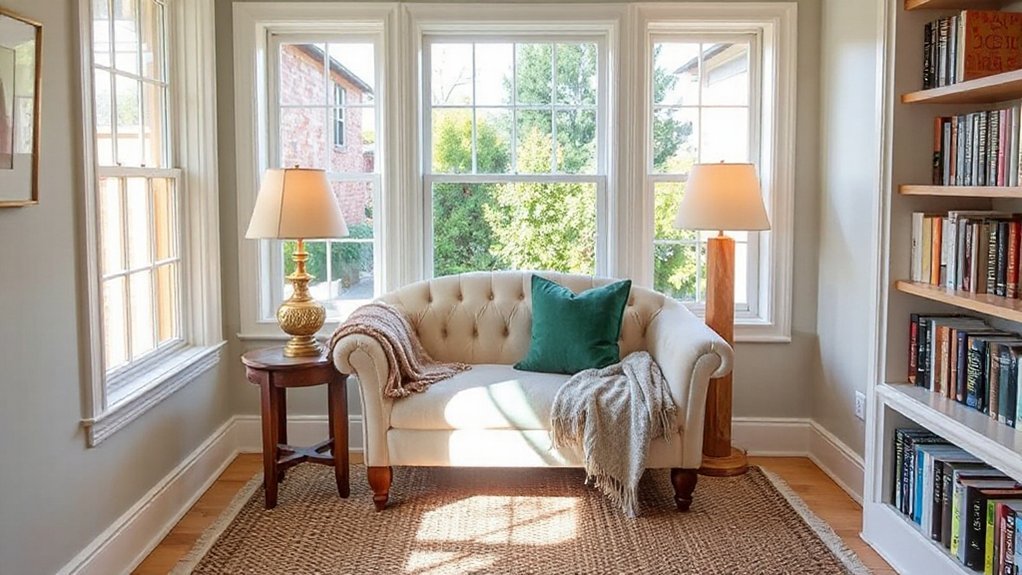 bay window reading nook