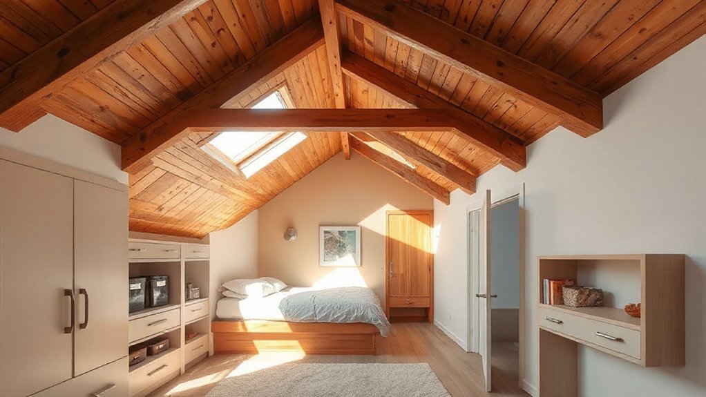 clever sloped ceiling storage