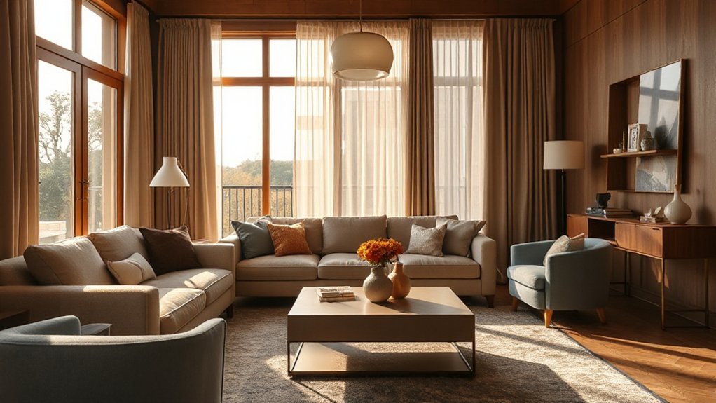 cohesive lighting and finishes