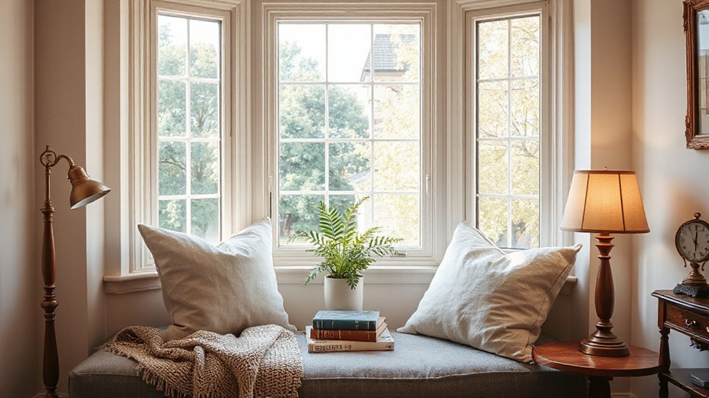 cozy functional reading nook
