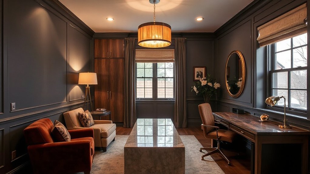 elegant lighting and finishes