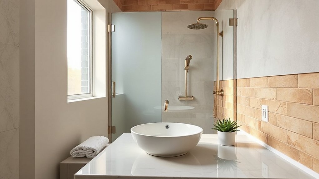 elevate small bathroom ambiance