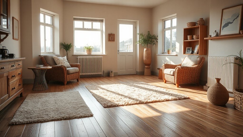 heating insulation rugs placement