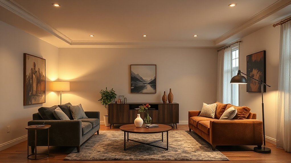 layered balanced room lighting