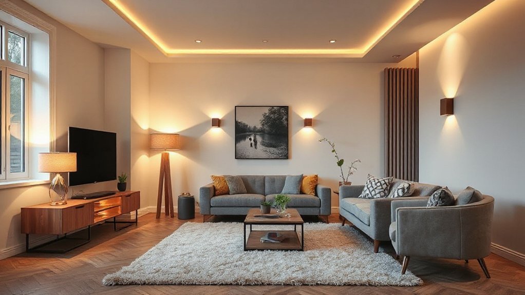 layered warm ambient lighting
