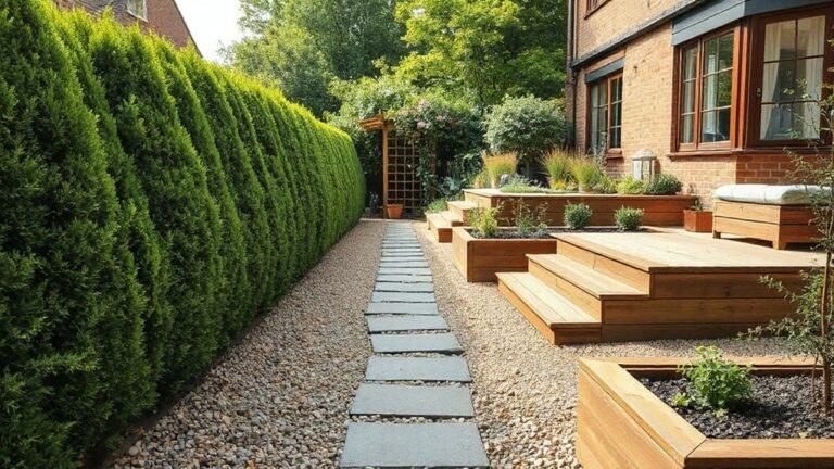long narrow garden designs