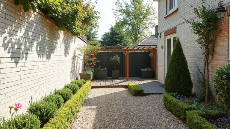 long narrow uk garden designs