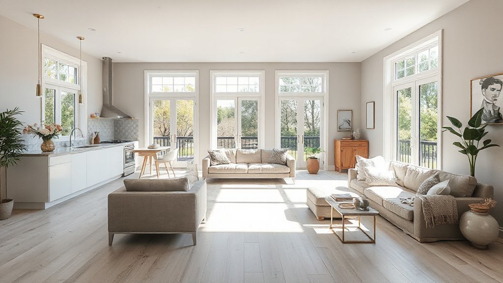 maximize light through open layout