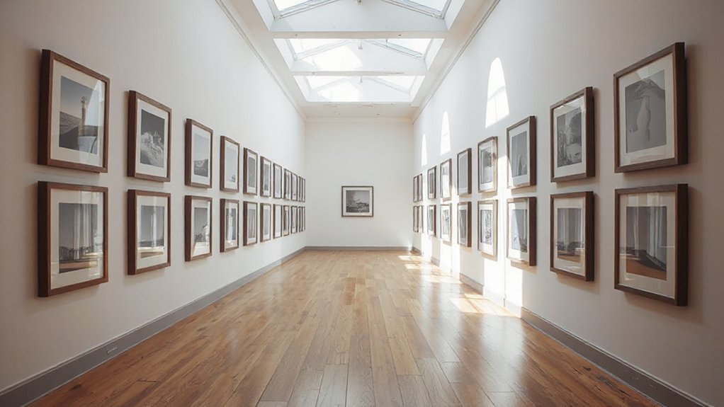 narrow hallway gallery arrangement