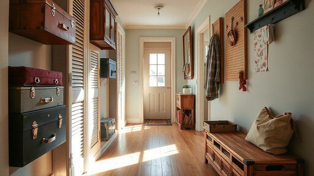 narrow vertical wall mounted storage