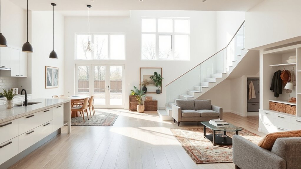 open functional zoned living