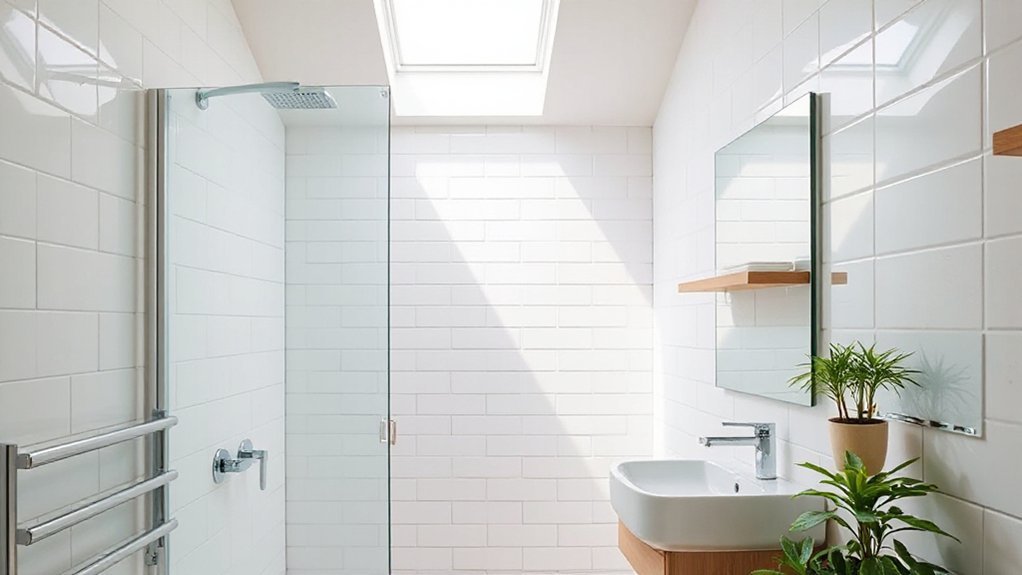 reflective surfaces enhance brightness