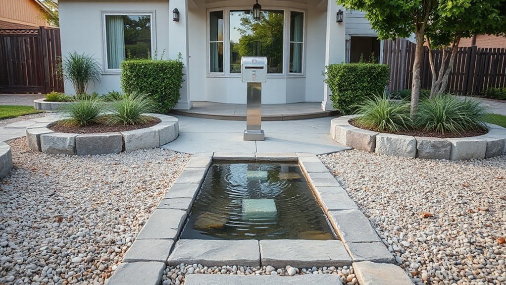 reflective surfaces enhance yard depth