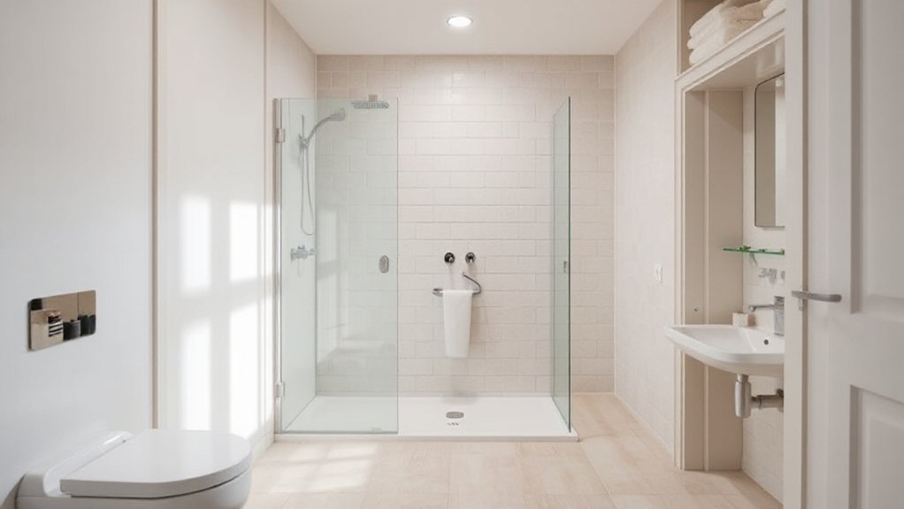 seamless corner shower enclosure