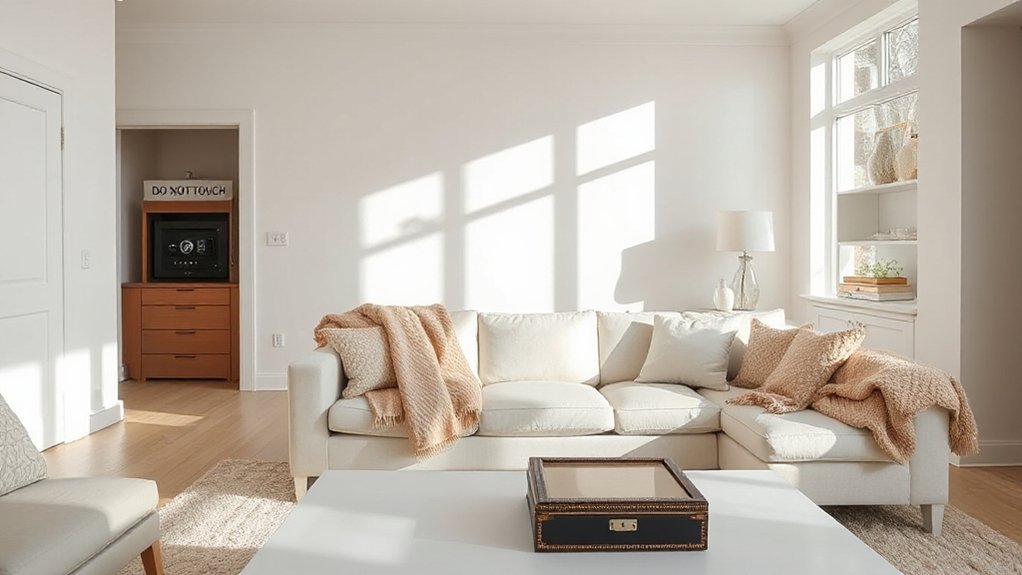 secure belongings during showings