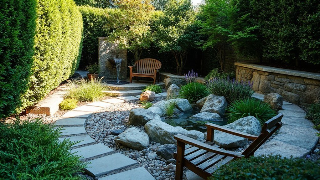 small gentle unobtrusive water features