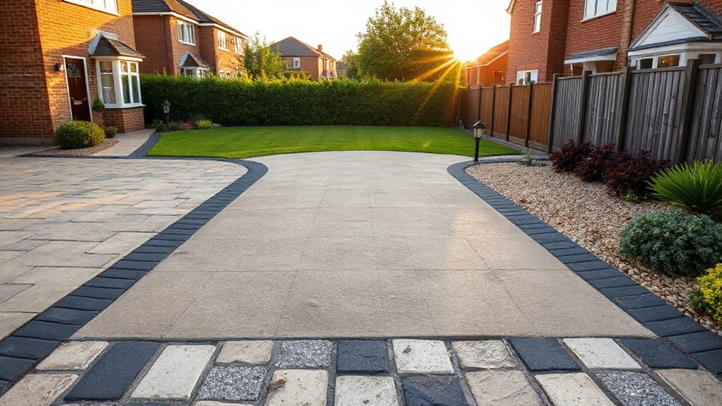 stylish functional driveway borders