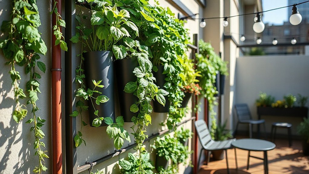 vertical herb garden setup
