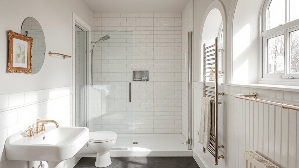 vintage inspired modern wet rooms