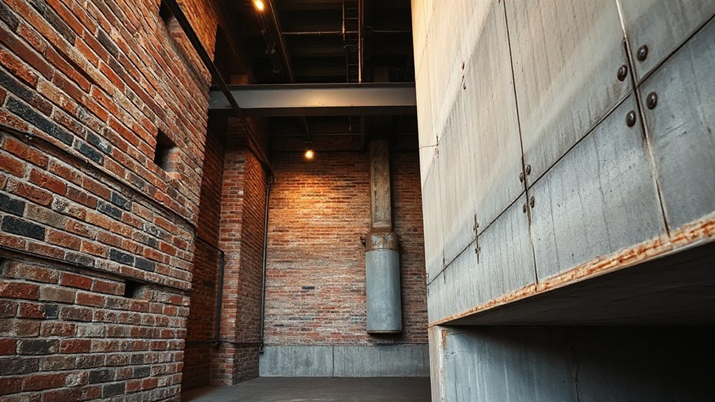 warm textured industrial finishes