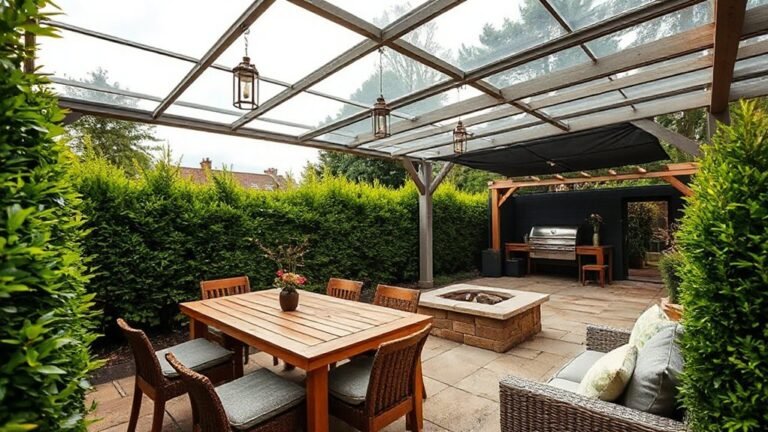 weatherproof outdoor entertaining area