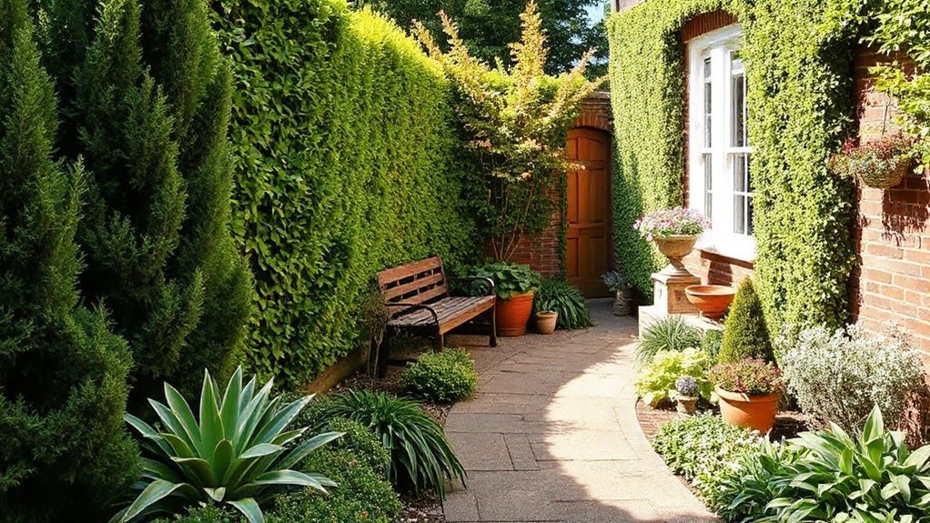 year round narrow garden interest